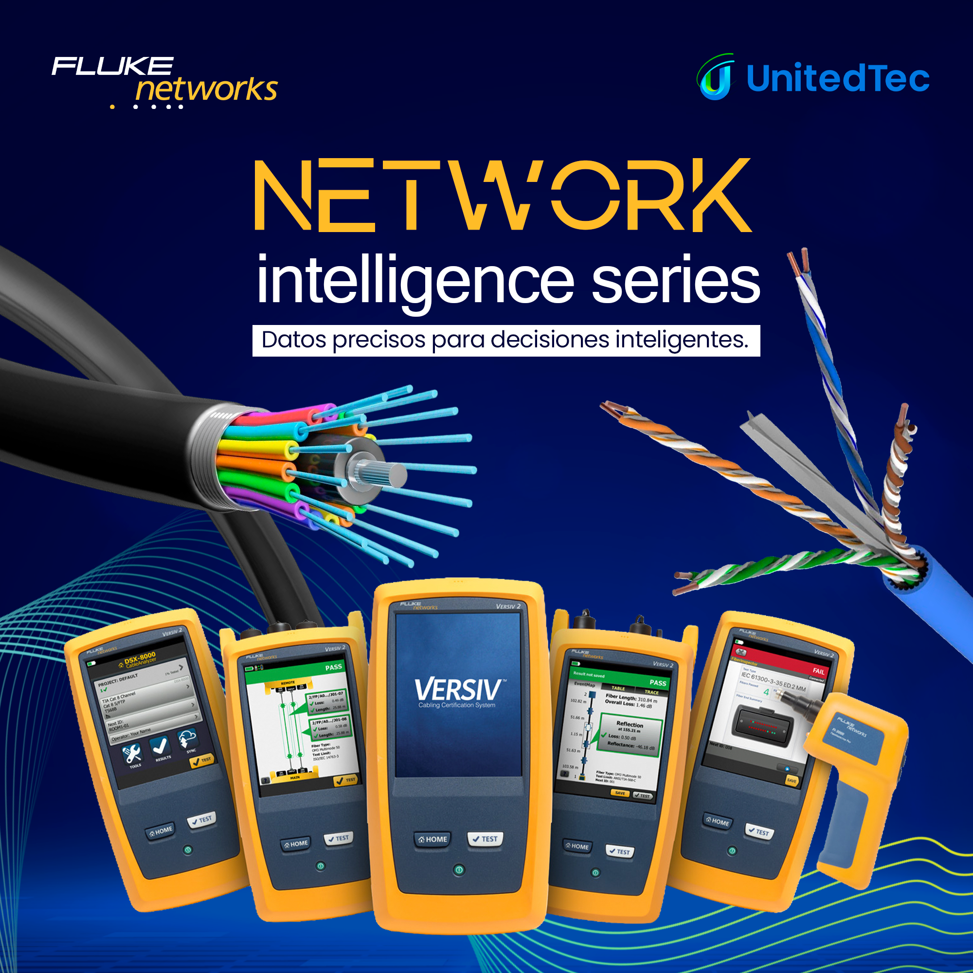 Cables y equipos Fluke Networks